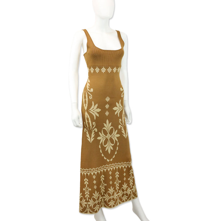 Misa Los Angeles Brown Flora Santiago Kalil Dress