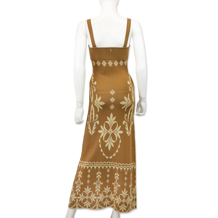 Misa Los Angeles Brown Flora Santiago Kalil Dress