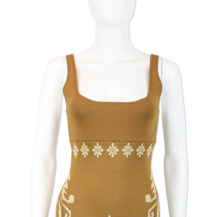Misa Los Angeles Brown Flora Santiago Kalil Dress
