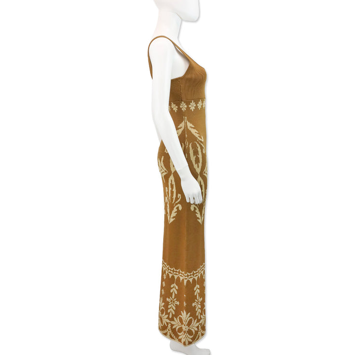 Misa Los Angeles Brown Flora Santiago Kalil Dress