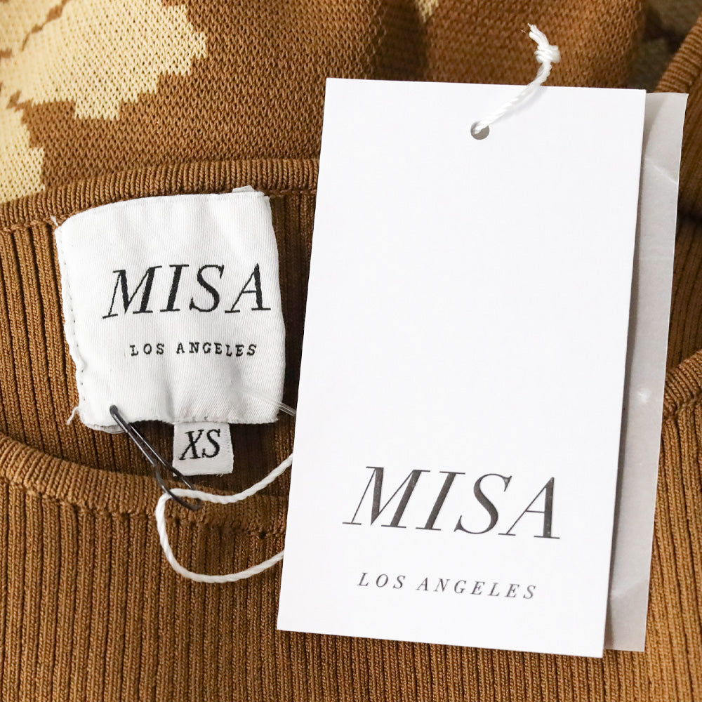 Misa Los Angeles Brown Flora Santiago Kalil Dress