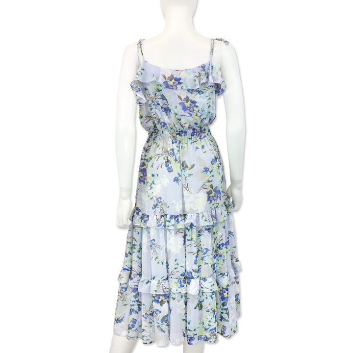 Misa Los Angeles Periwinkle Blue Floral Inea Midi Dress
