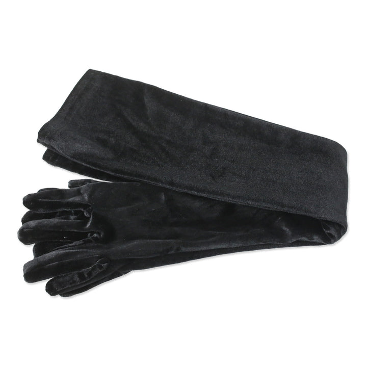 Miscreants Black Velvet Opera Gloves