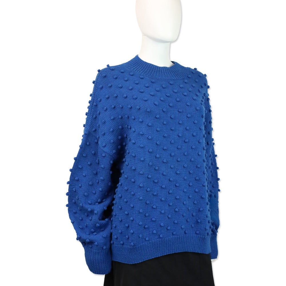 Misha and Puff Cousteau Blue Adult Popcorn Sweater
