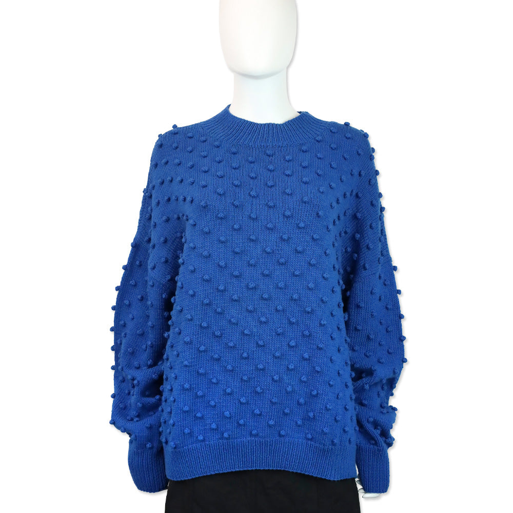 Misha and Puff Cousteau Blue Adult Popcorn Sweater