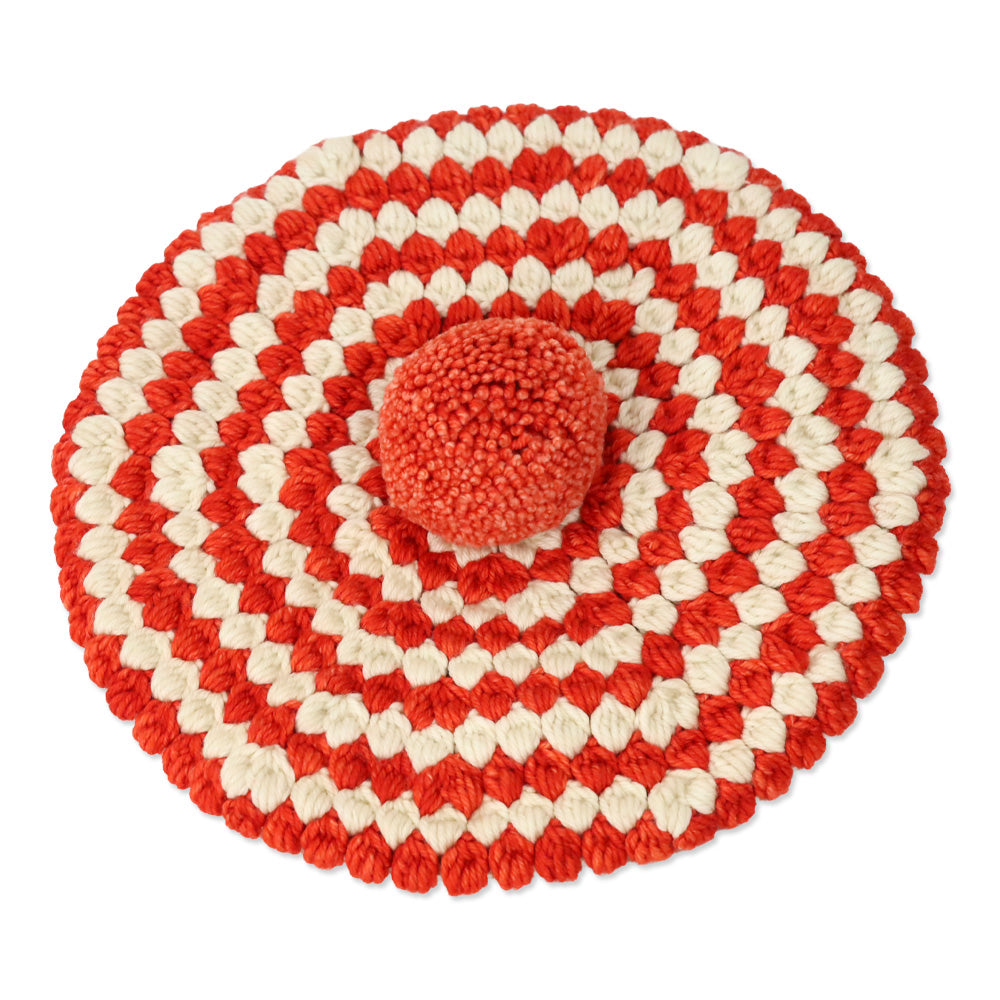 Misha and Puff Red Flame Adult Eddie Crochet Beret