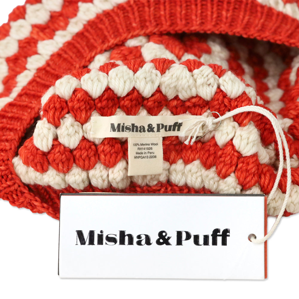 Misha and Puff Red Flame Adult Eddie Crochet Beret