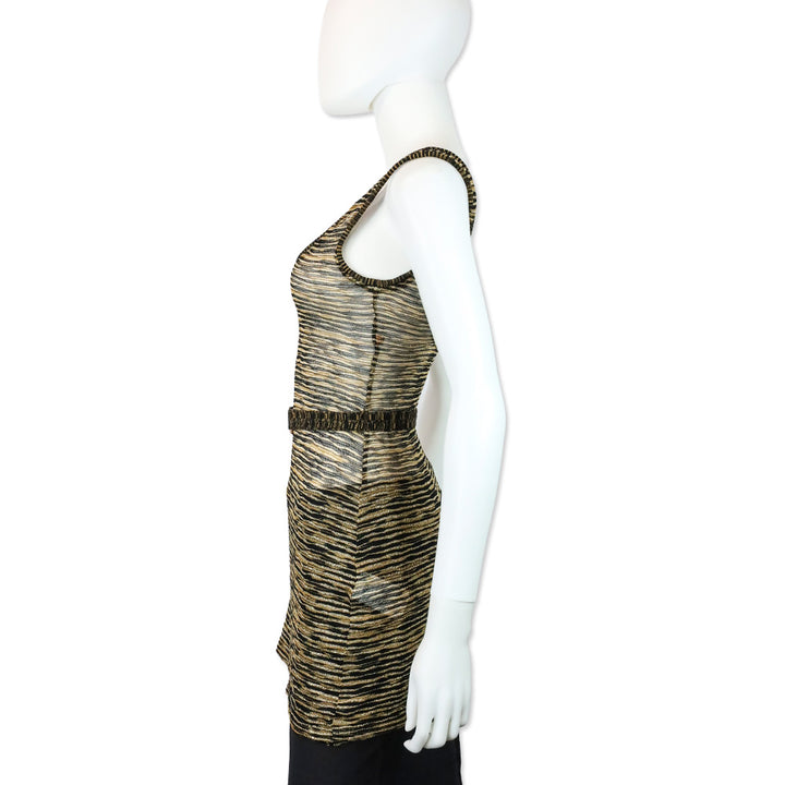 Missoni Mare Gold & Black Knit Belted Tank Tunic