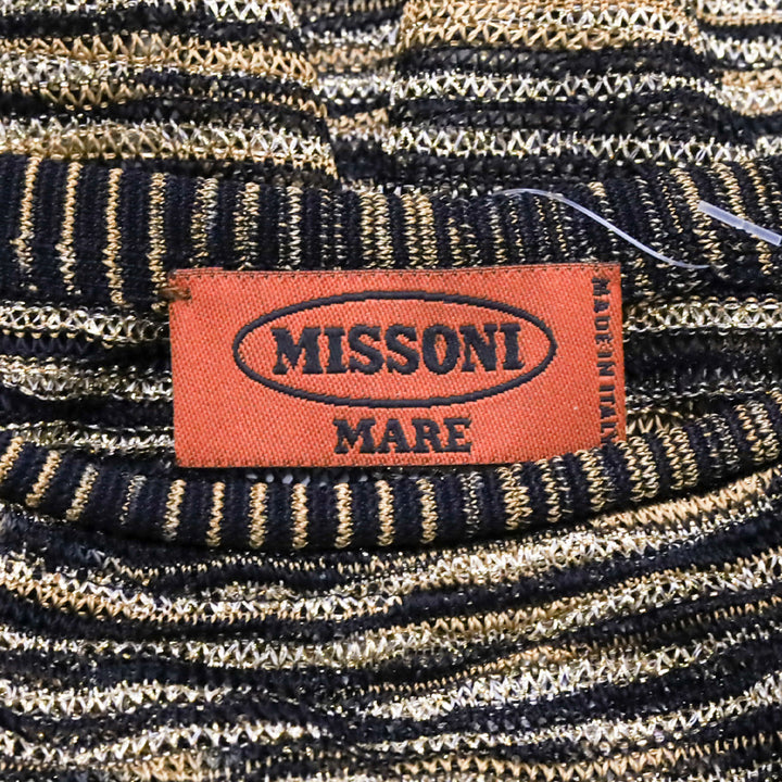 Missoni Mare Gold & Black Knit Belted Tank Tunic