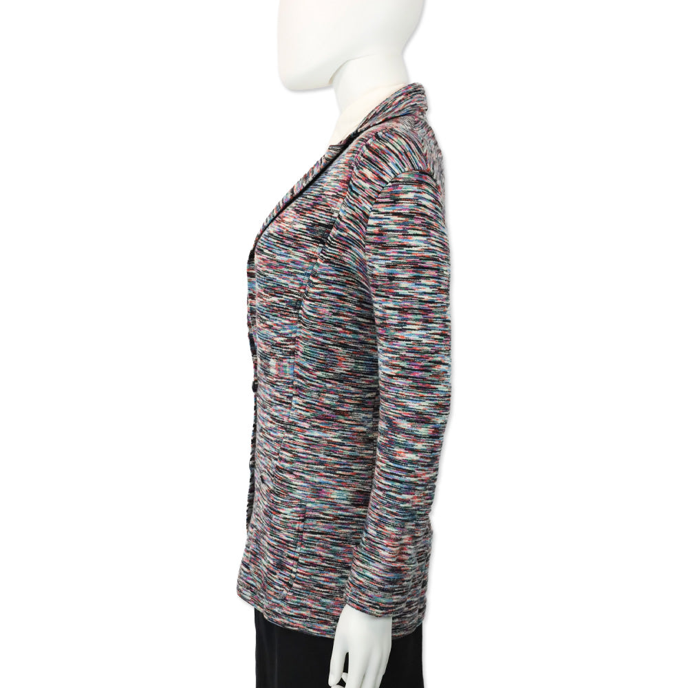 Missoni Multicolor Stripped Knit Cardigan Blazer