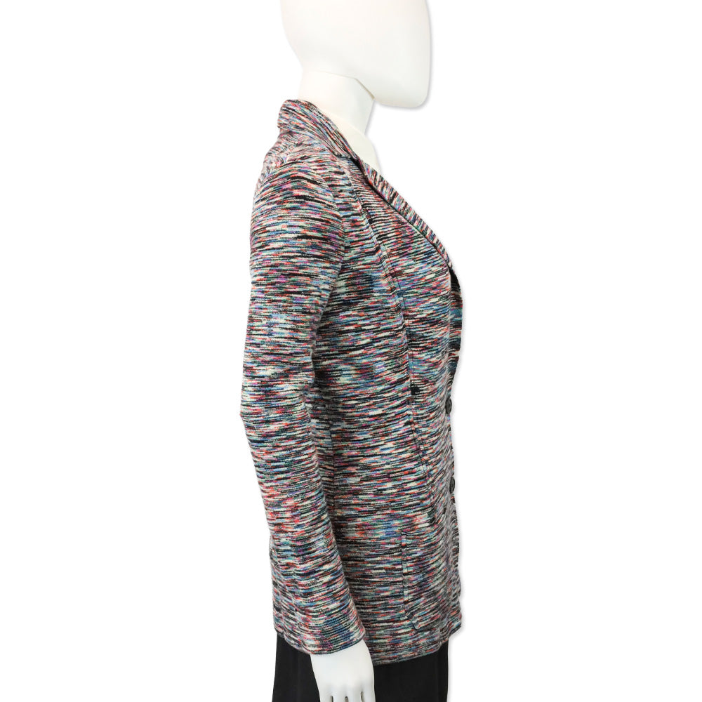 Missoni Multicolor Stripped Knit Cardigan Blazer