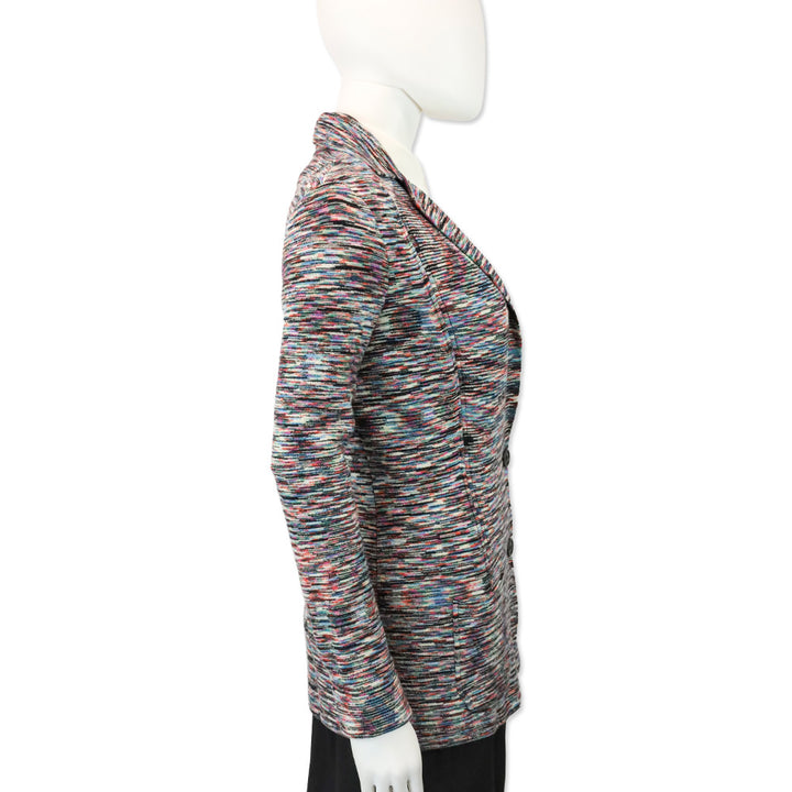 Missoni Multicolor Stripped Knit Cardigan Blazer