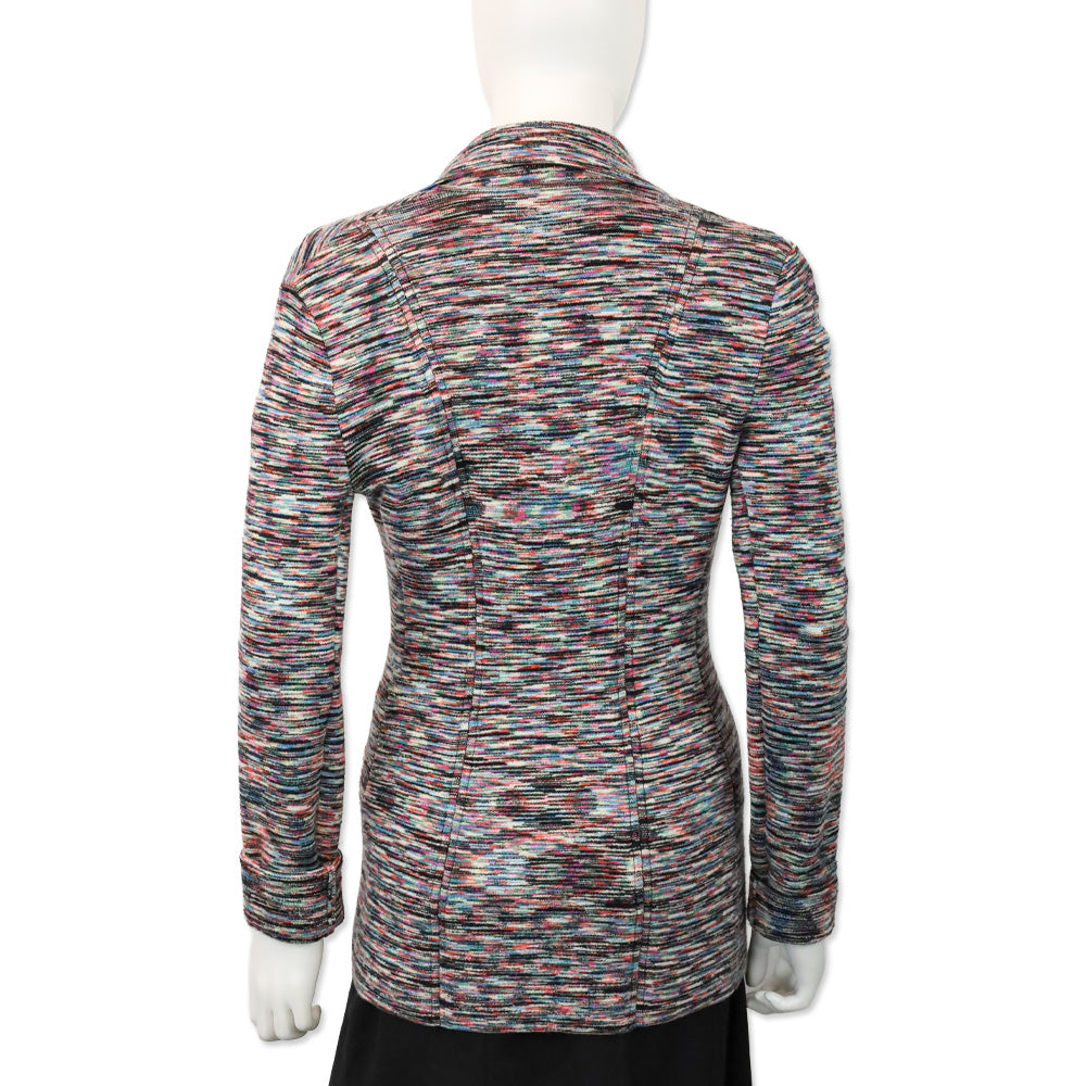 Missoni Multicolor Stripped Knit Cardigan Blazer