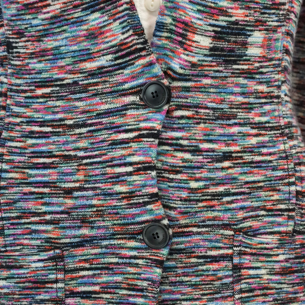 Missoni Multicolor Stripped Knit Cardigan Blazer