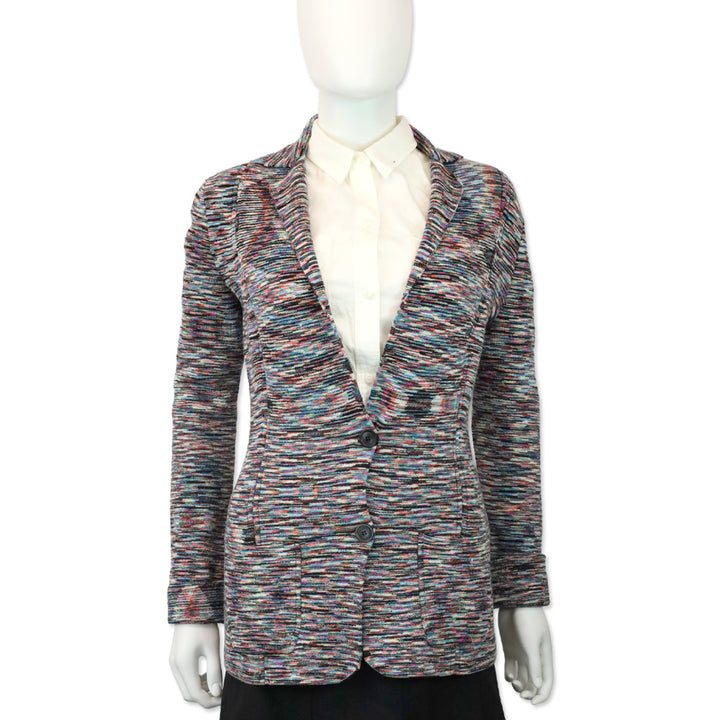 Missoni Multicolor Stripped Knit Cardigan Blazer
