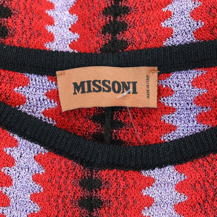 Missoni Multicolor Wavy Striped Poncho with Fringe