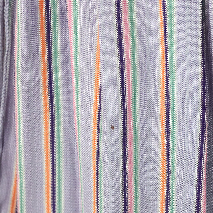 Missoni Purple Multi Striped Knit Tassel Pleated Maxi Skirt