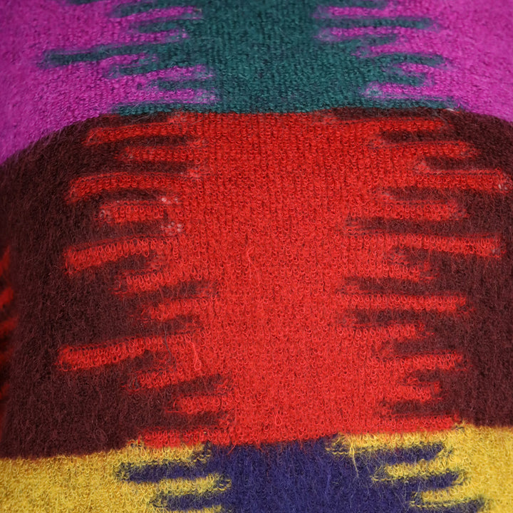 Missoni Vibrant Multicolor Mohair Blend Knit Turtleneck Sweater