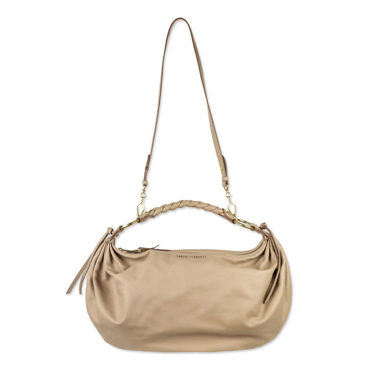 Miu Miu Beige Leather Softy Shoulder Hobo Bag