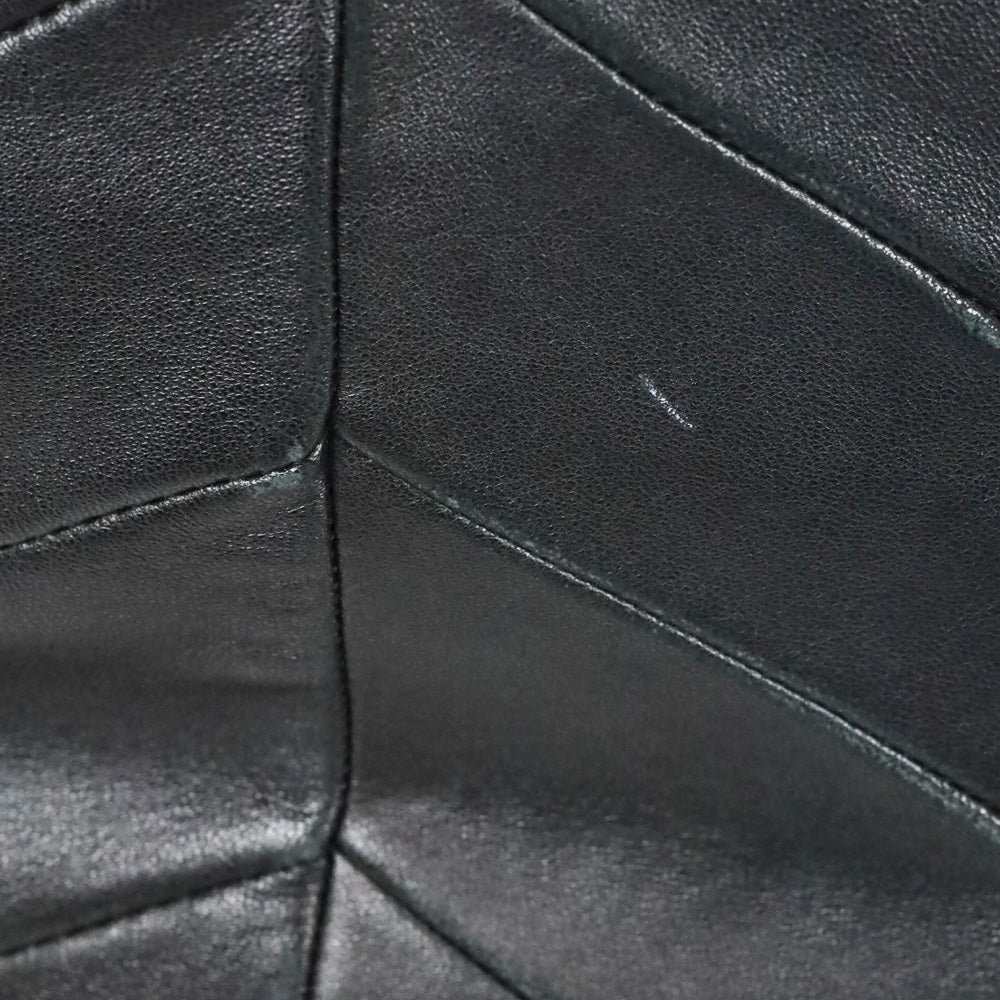 Miu Miu Black Chevron Quilted Leather Hobo Bag