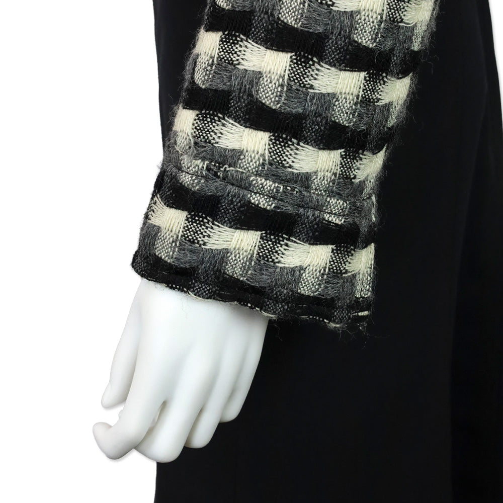 Miu Miu Black/White Gingham Wool Cropped Jacket