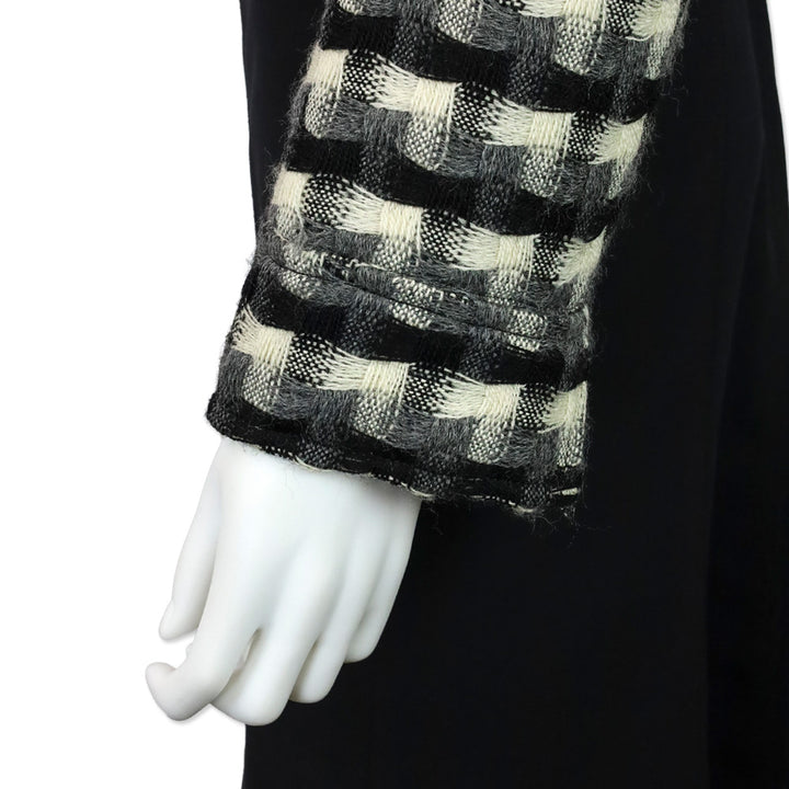 Miu Miu Black/White Gingham Wool Cropped Jacket