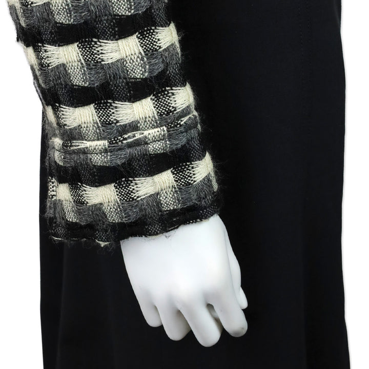 Miu Miu Black/White Gingham Wool Cropped Jacket