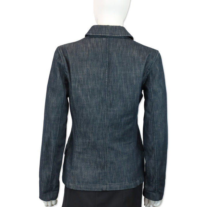 Miu Miu Dark Denim Button-Up Jacket