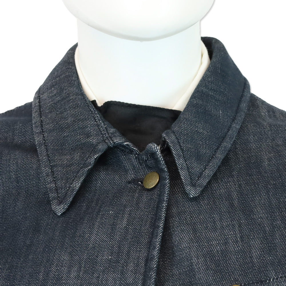 Miu Miu Dark Denim Button-Up Jacket