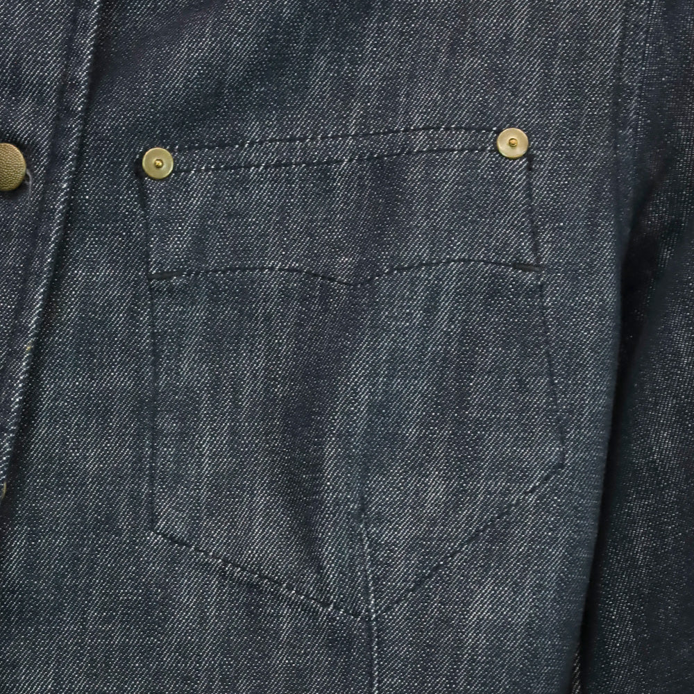 Miu Miu Dark Denim Button-Up Jacket