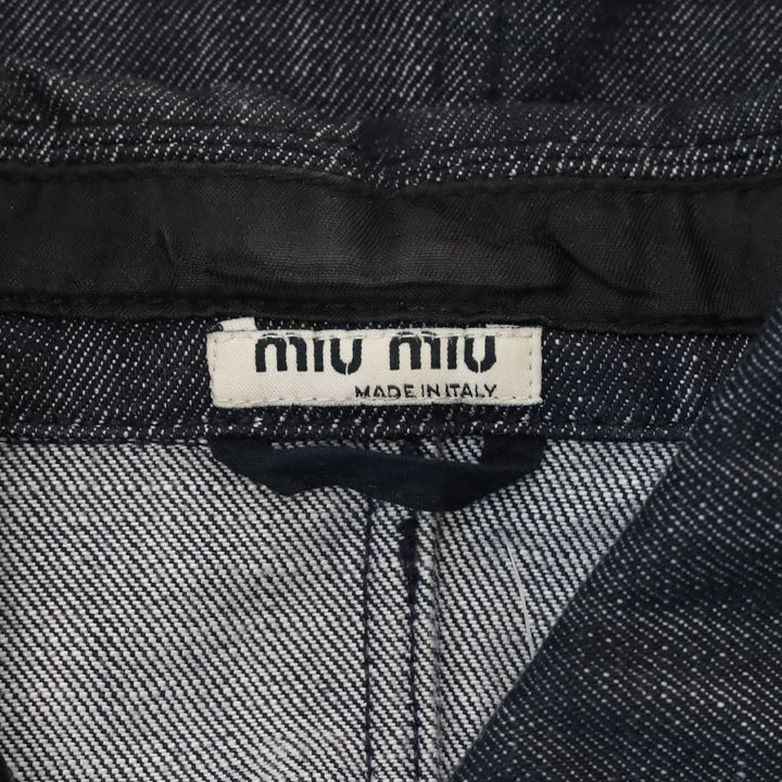 Miu Miu Dark Denim Button-Up Jacket