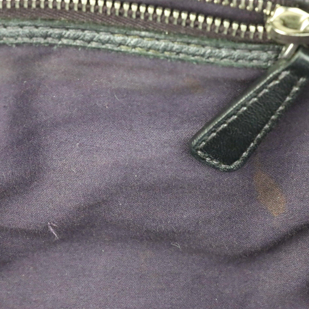 Miu Miu Graphite Matelassé Leather Lock Tote