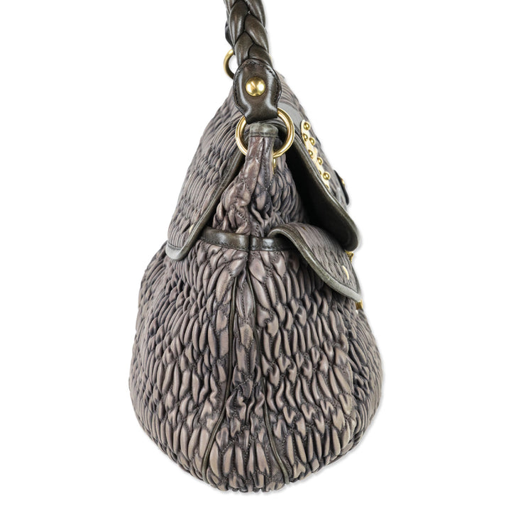 Miu Miu Mauve Matelassé Nappa Coffer Hobo Bag
