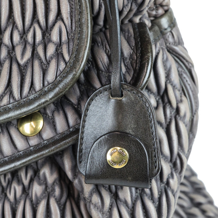 Miu Miu Mauve Matelassé Nappa Coffer Hobo Bag