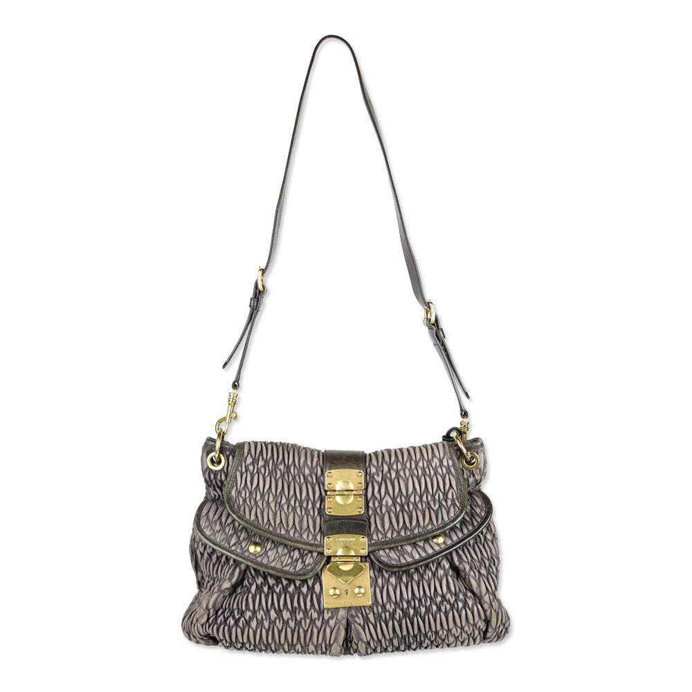 Miu Miu Mauve Matelassé Nappa Coffer Hobo Bag