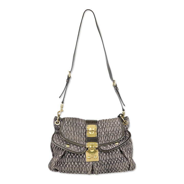 Miu Miu Mauve Matelassé Nappa Coffer Hobo Bag