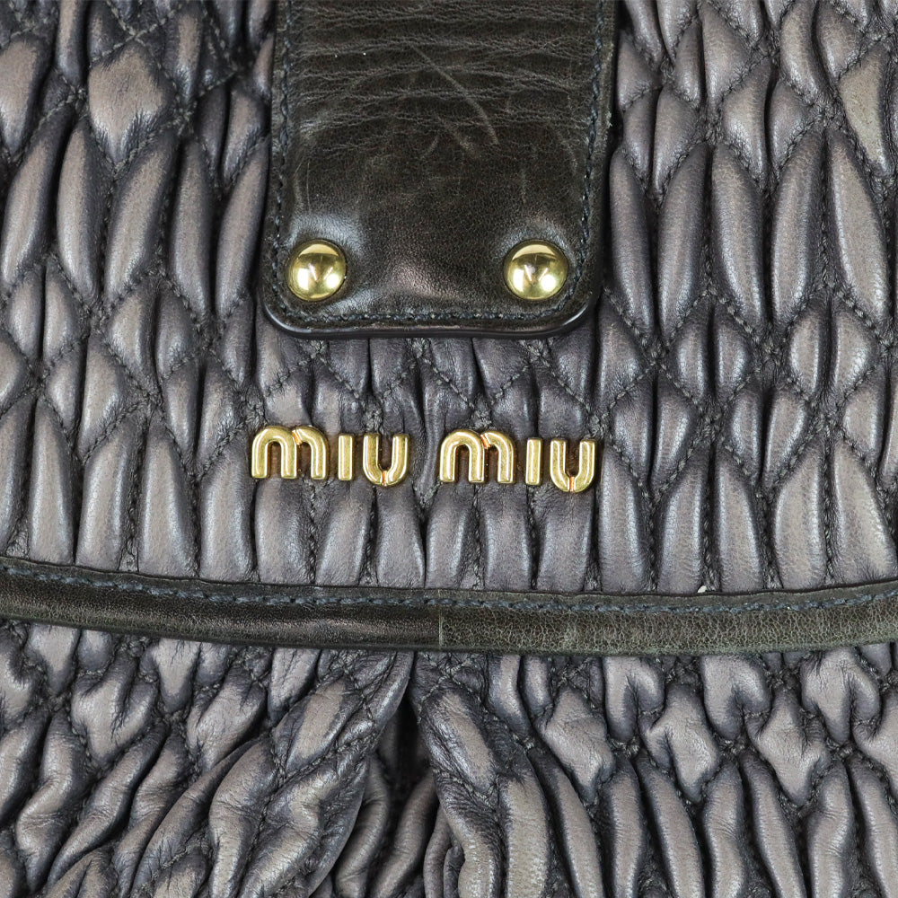 Miu Miu Mauve Matelassé Nappa Coffer Hobo Bag