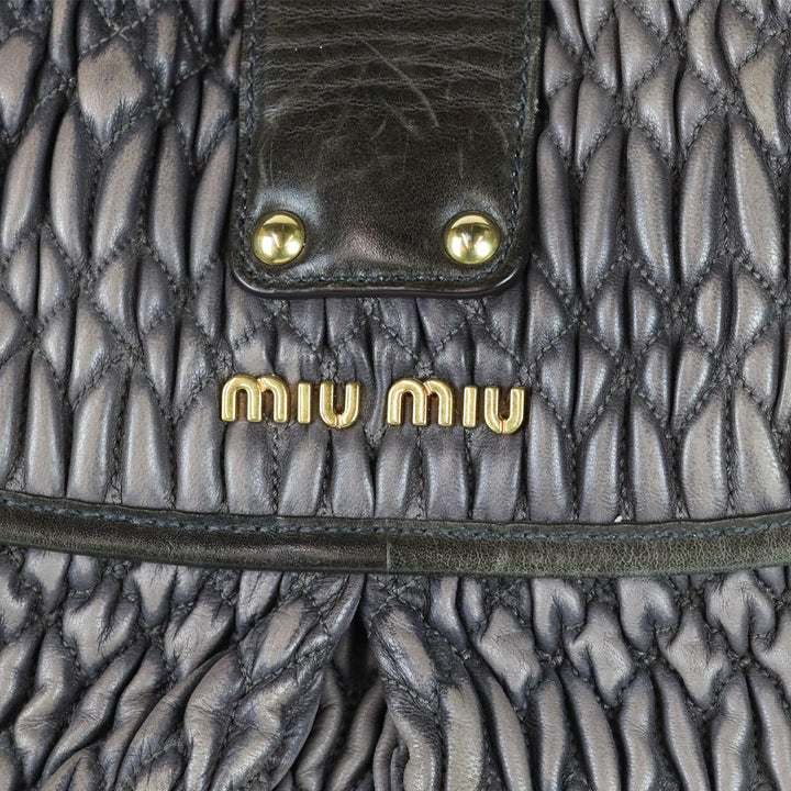 Miu Miu Mauve Matelassé Nappa Coffer Hobo Bag