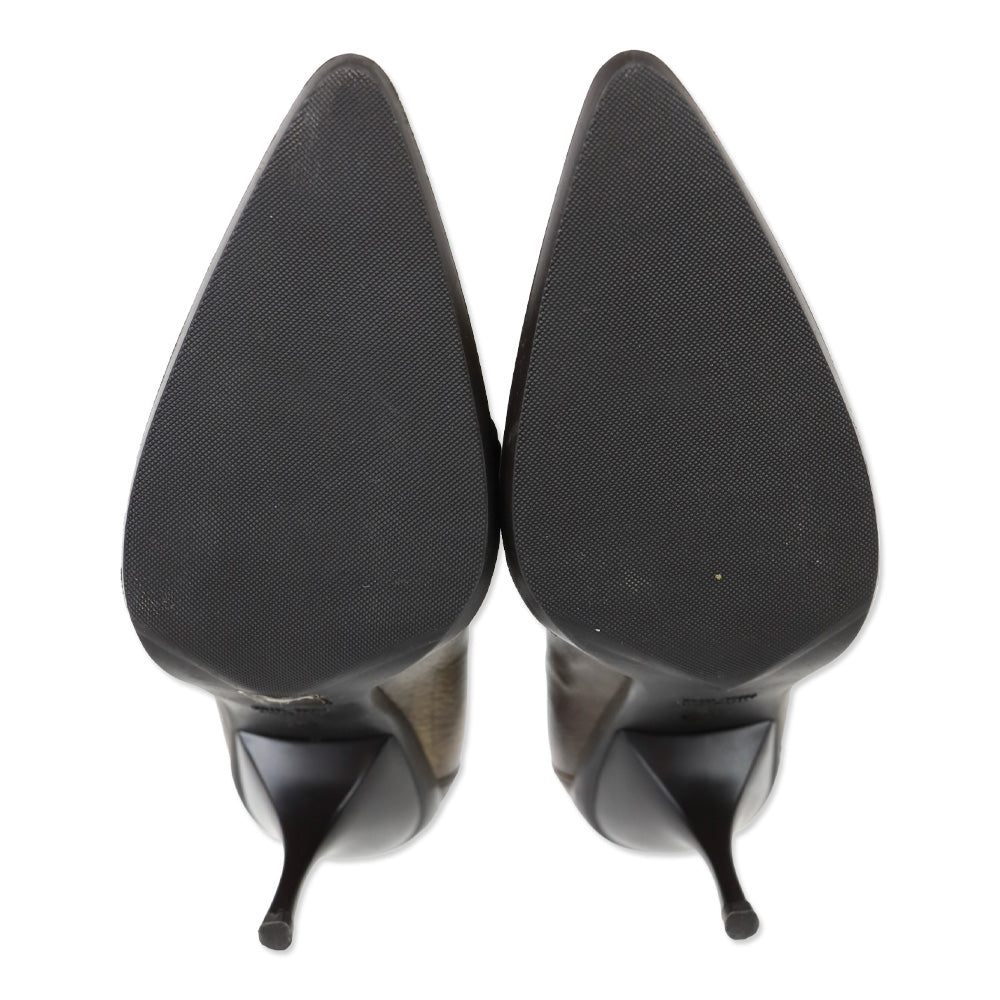 Miu Miu Metallic Gold Penny Loafer Pump