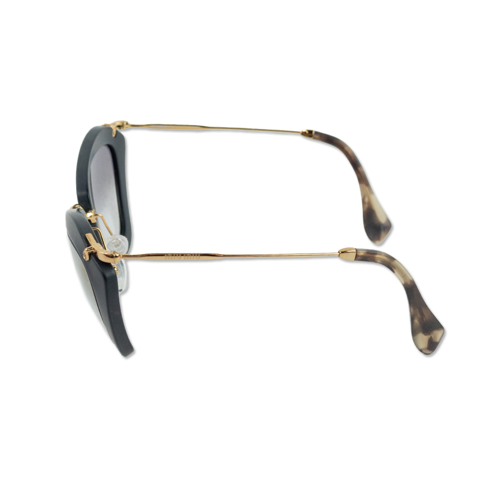 Miu Miu Black Prescription Tinted Butterfly Frame Glasses