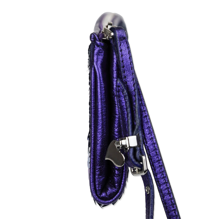Miu Miu Purple Ombre Sequin Wristlet Clutch