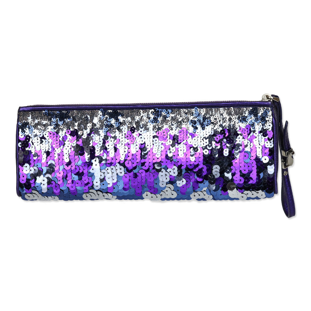 Miu Miu Purple Ombre Sequin Wristlet Clutch