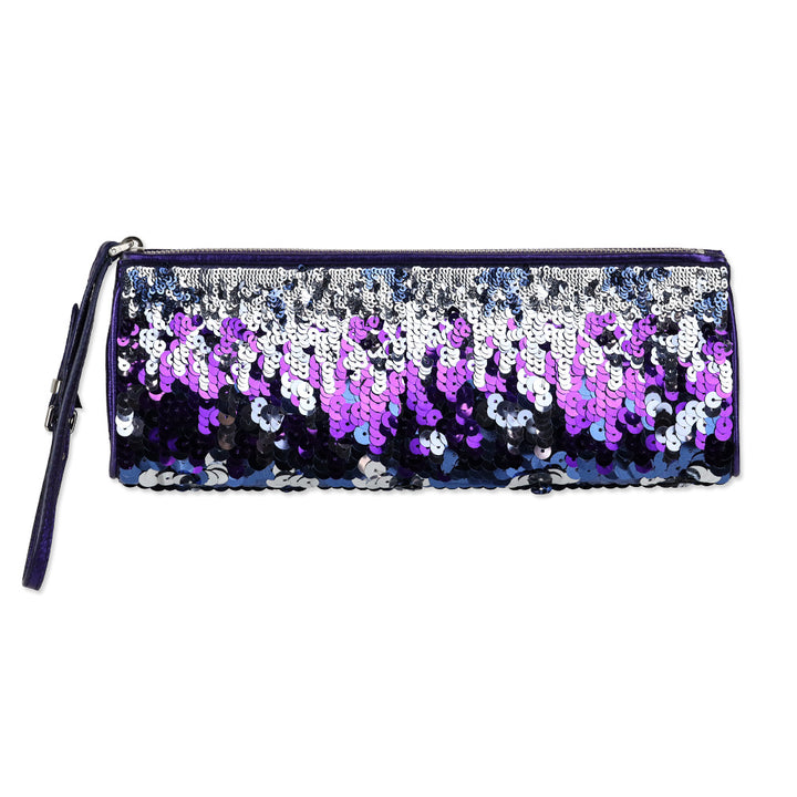 Miu Miu Purple Ombre Sequin Wristlet Clutch