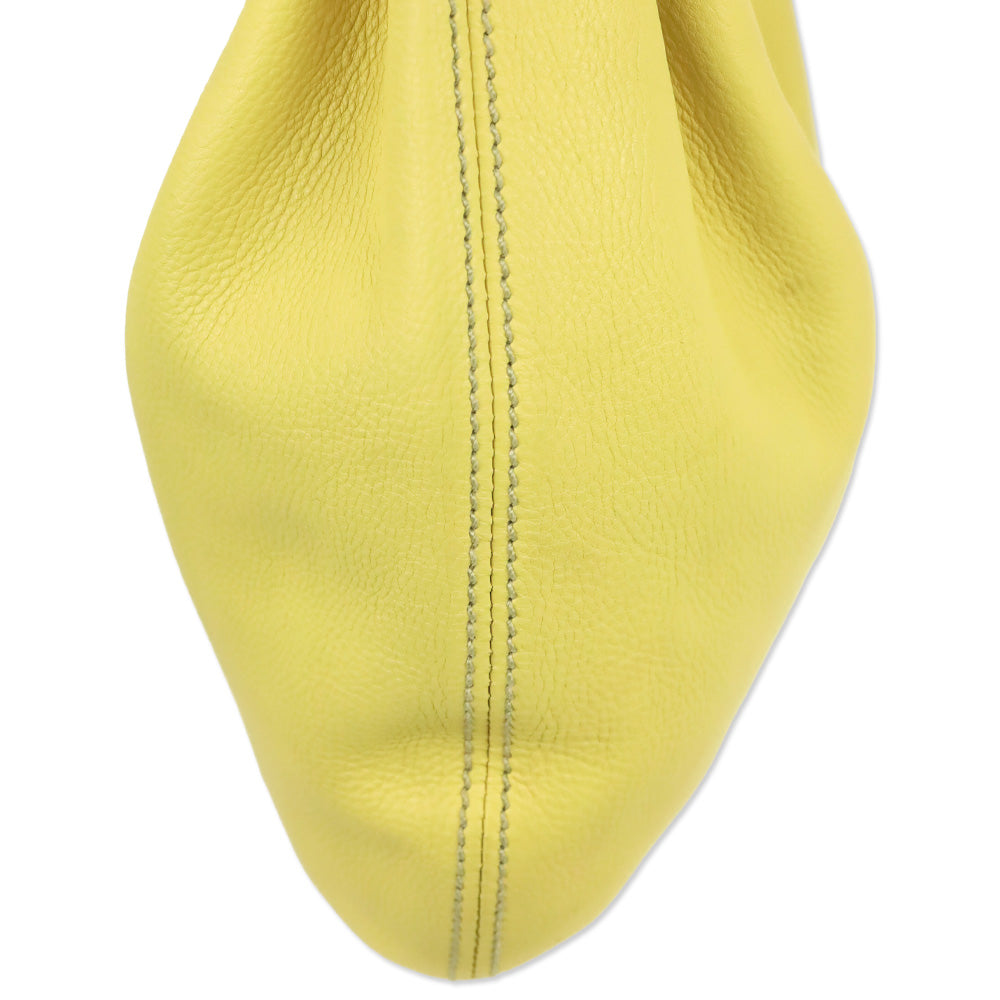 Miu Miu Yellow Leather Crescent Hobo Bag