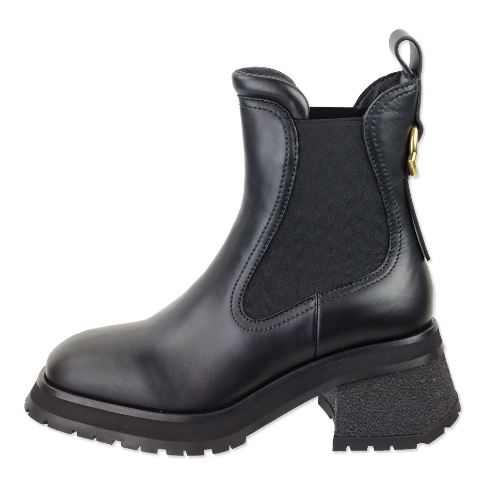 Moncler Black Gigi Platform Chelsea Boot
