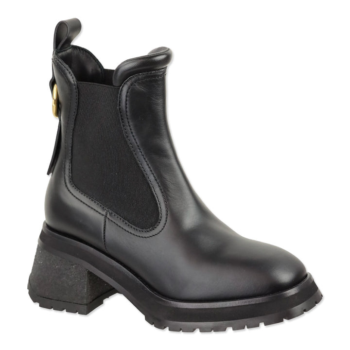 Moncler Black Gigi Platform Chelsea Boot
