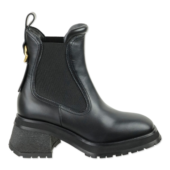 Moncler Black Gigi Platform Chelsea Boot