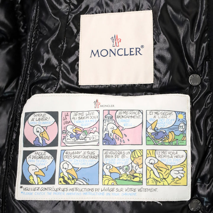 Moncler Black Quilted Down Hooded Raccoon Fur-Trim Short Jacket