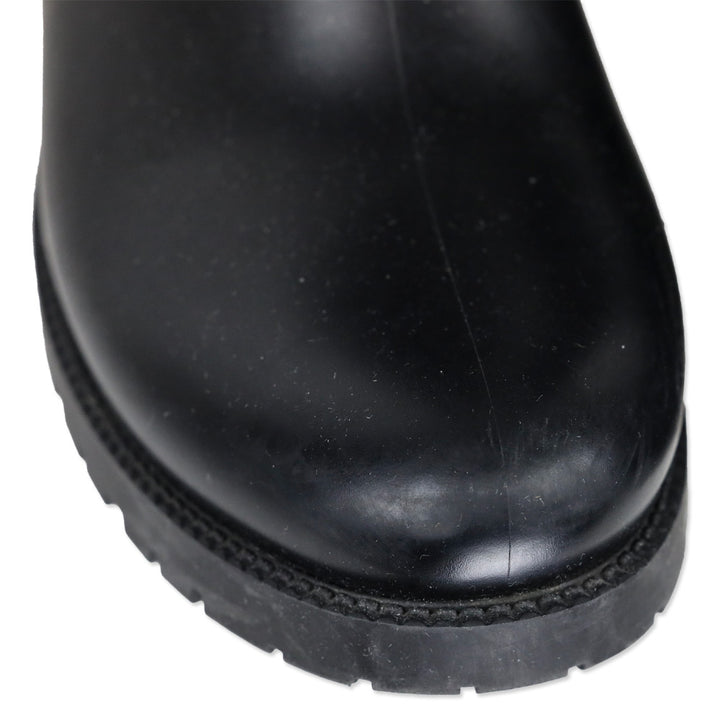 Moncler Black Quilted Puffer Ginette Tall Rain Boots