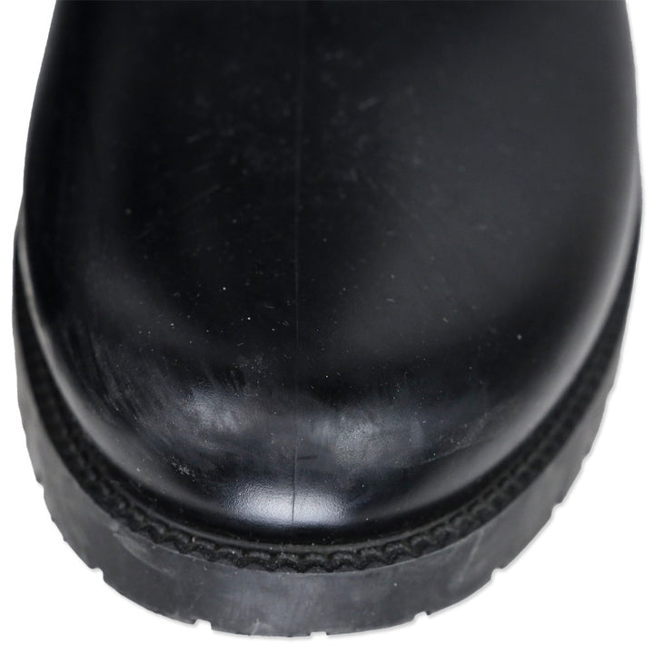 Moncler Black Quilted Puffer Ginette Tall Rain Boots